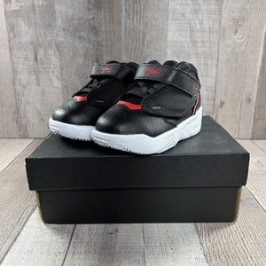 Jordan Max Aura 4 (TD) Baby's Sneaker Black UniversityRed-White Sz 5C DQ8402-006